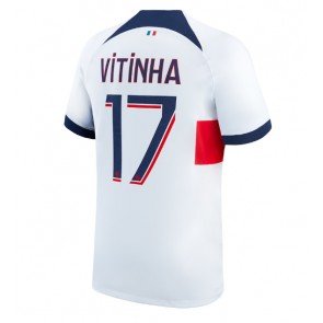 Paris Saint-Germain Vitinha Ferreira #17 Venkovní Dres 2023-24 Krátký Rukáv